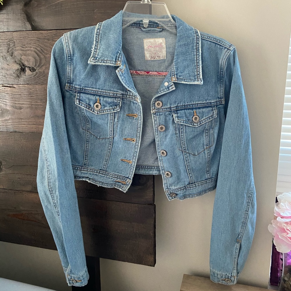 Free People Cropped Jean Jacket